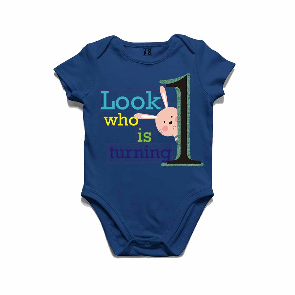 Look Who is Turning 1 Printed Design T-shirt/Romper