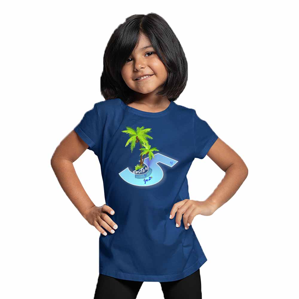 Beach Designed 5th Birthday Theme Kids T-shirt