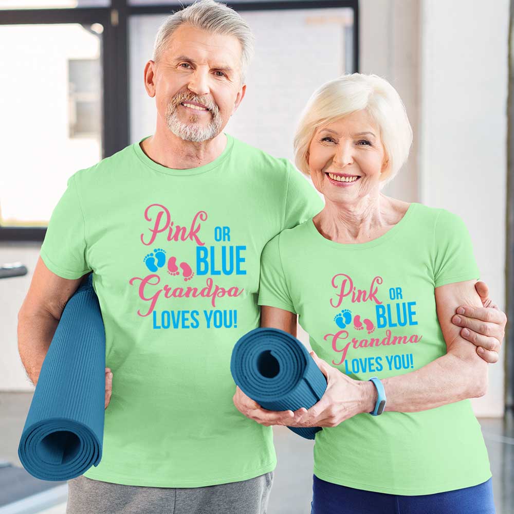 Pink or Blue? Grandparents Tshirts | Jopokart