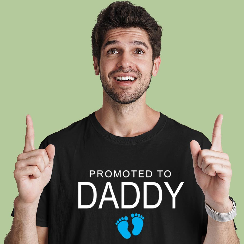 jopo promoted to daddy men tshirt celebration mode black