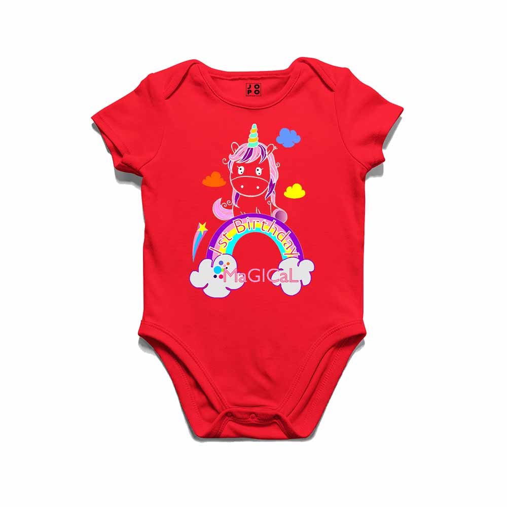 1st Birthday Unicorn Design kids T-shirt/Romper