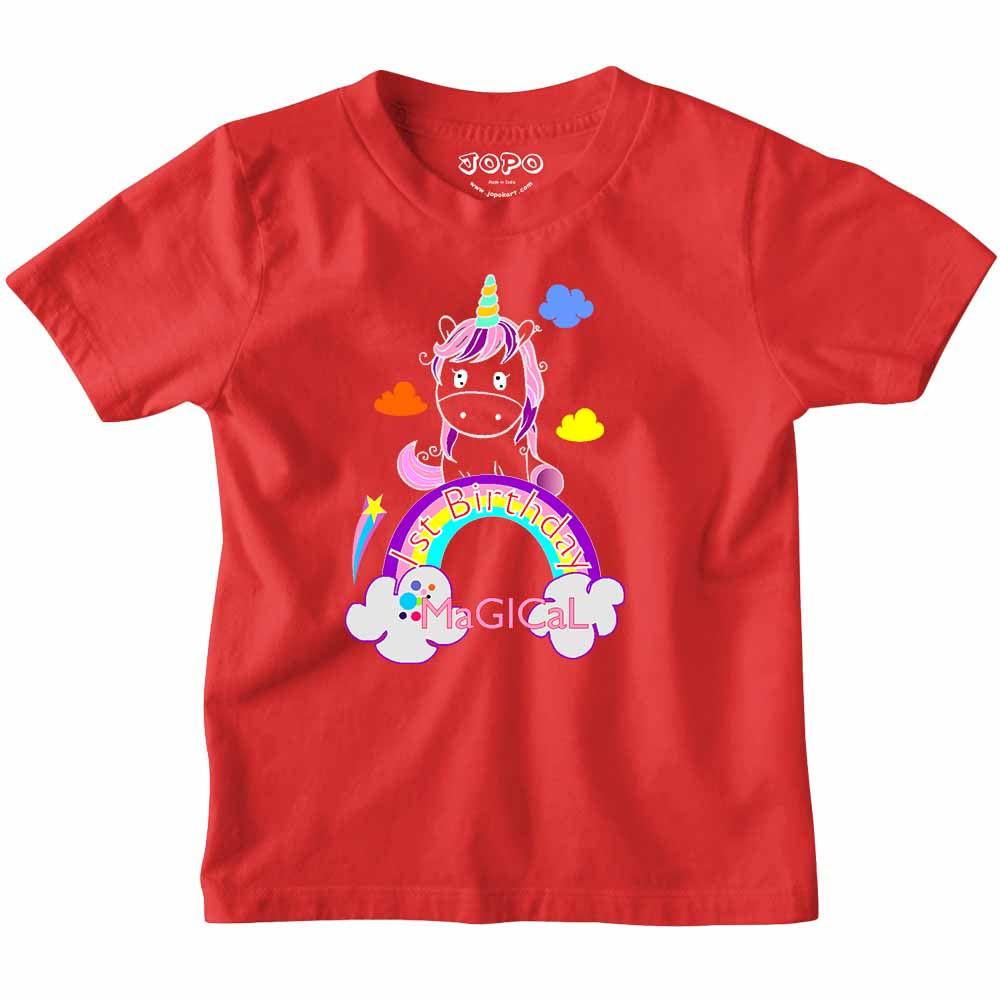 1st Birthday Unicorn Design kids T-shirt/Romper