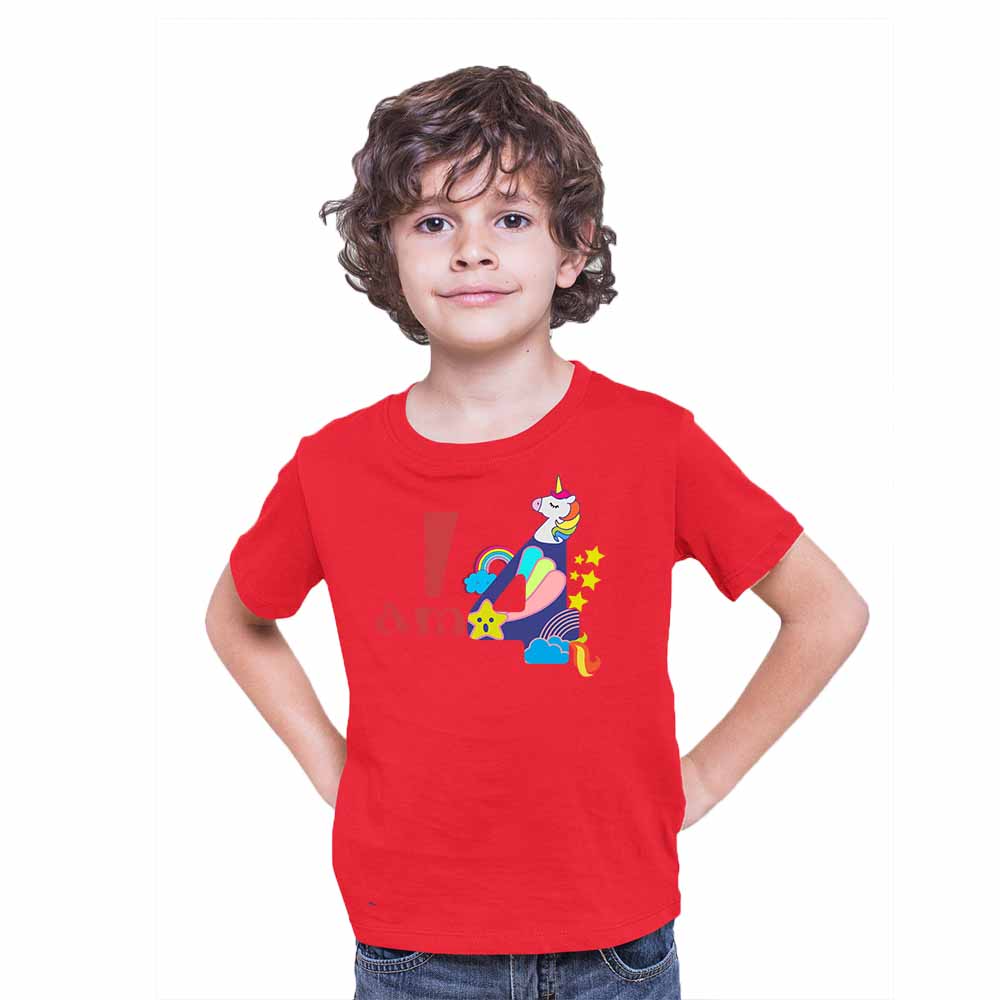 Joy Game 4rd Birthday Theme Kids T-shirt