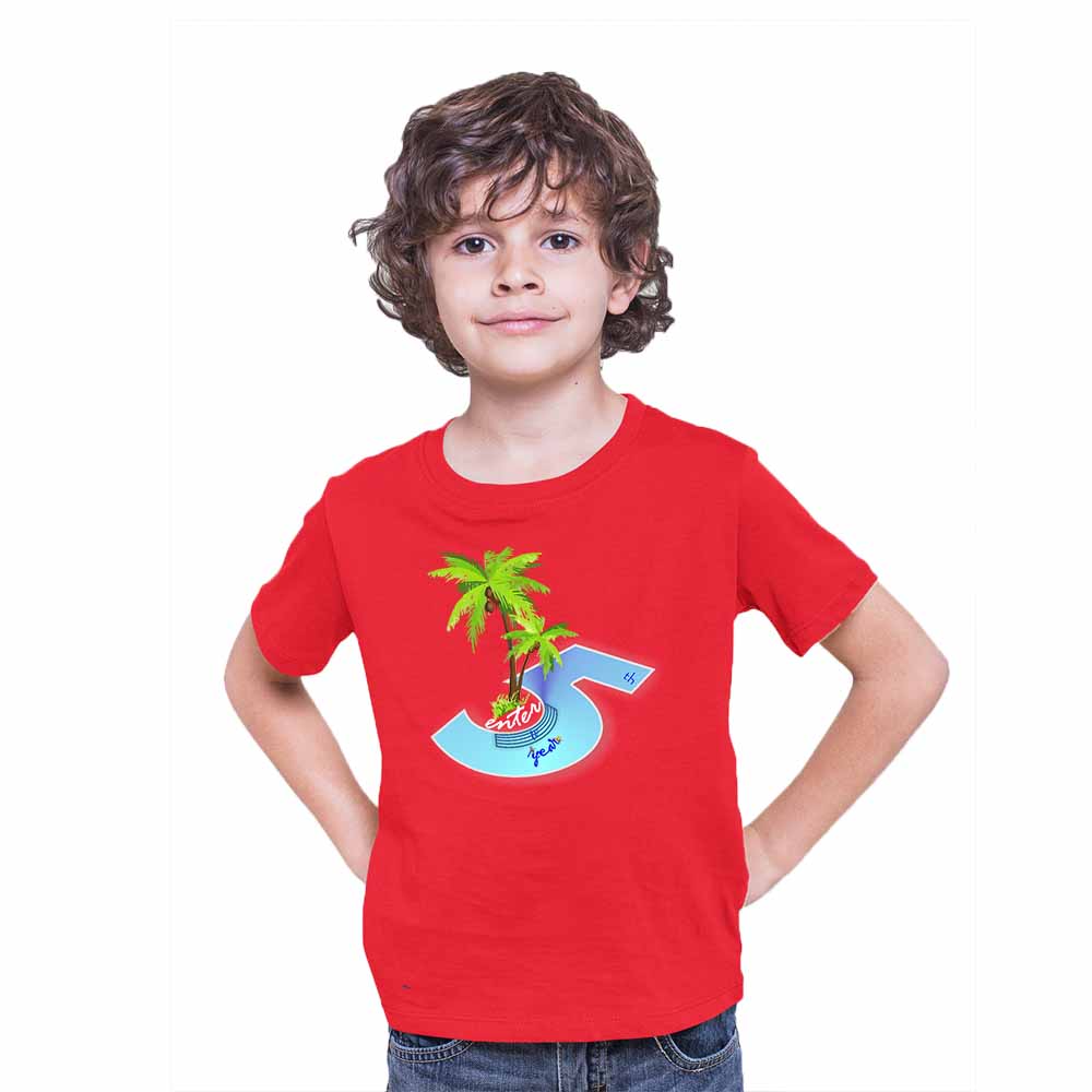 Beach Designed 5th Birthday Theme Kids T-shirt