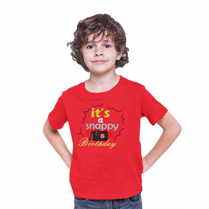 Snappy Camera Designed 5th Birthday Theme Kids T-shirt