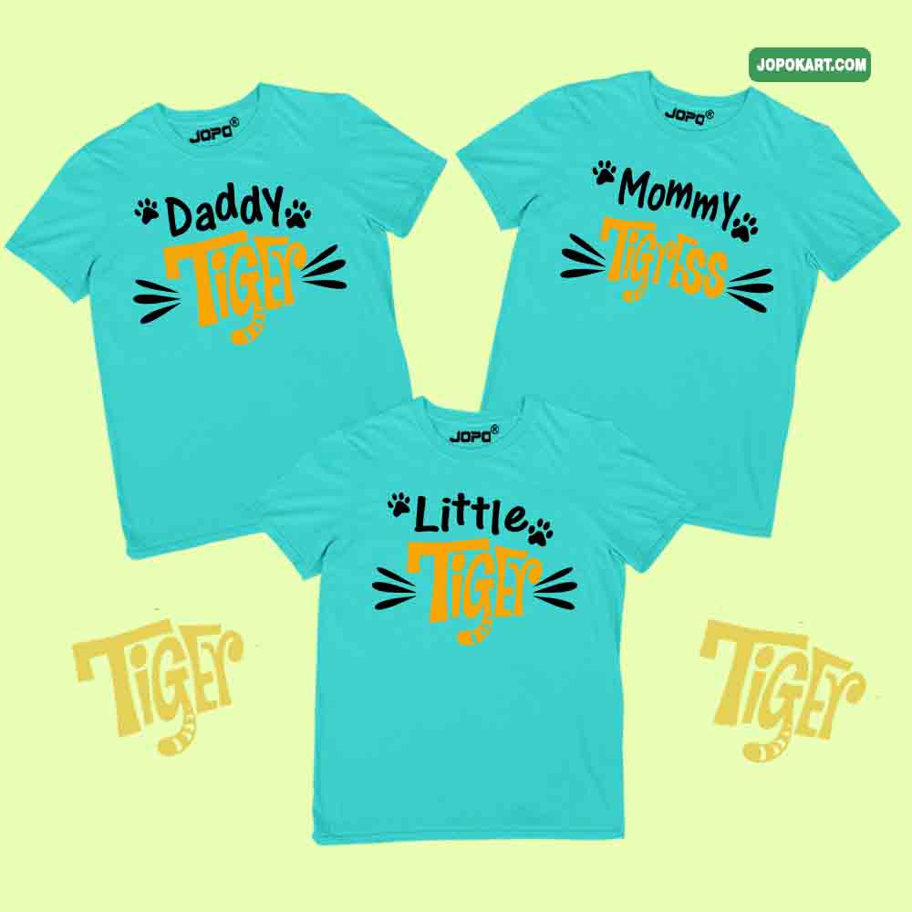 tiger Family Aqua Blue