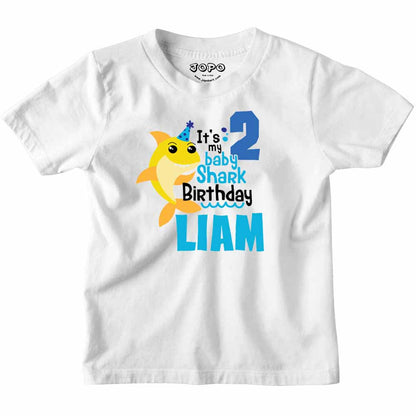 Shark Designed 2nd Birthday kids T-shirt/Romper