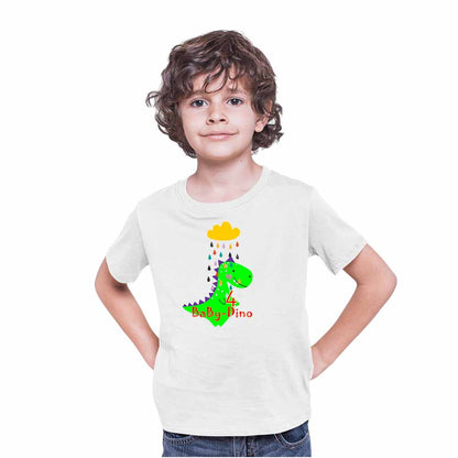 Baby Dino designed 4rd Birthday Theme Kids T-shirt