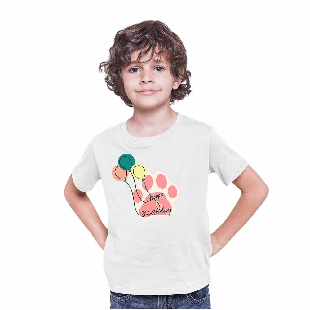 Balloon Design 5th Birthday Theme Kids T-shirt