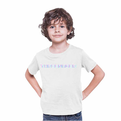 Threenager Birthday Theme Kids T-shirt