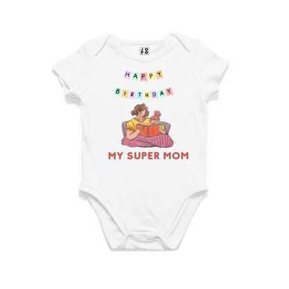 Happy Birthday Super mom T-shirt/Romper