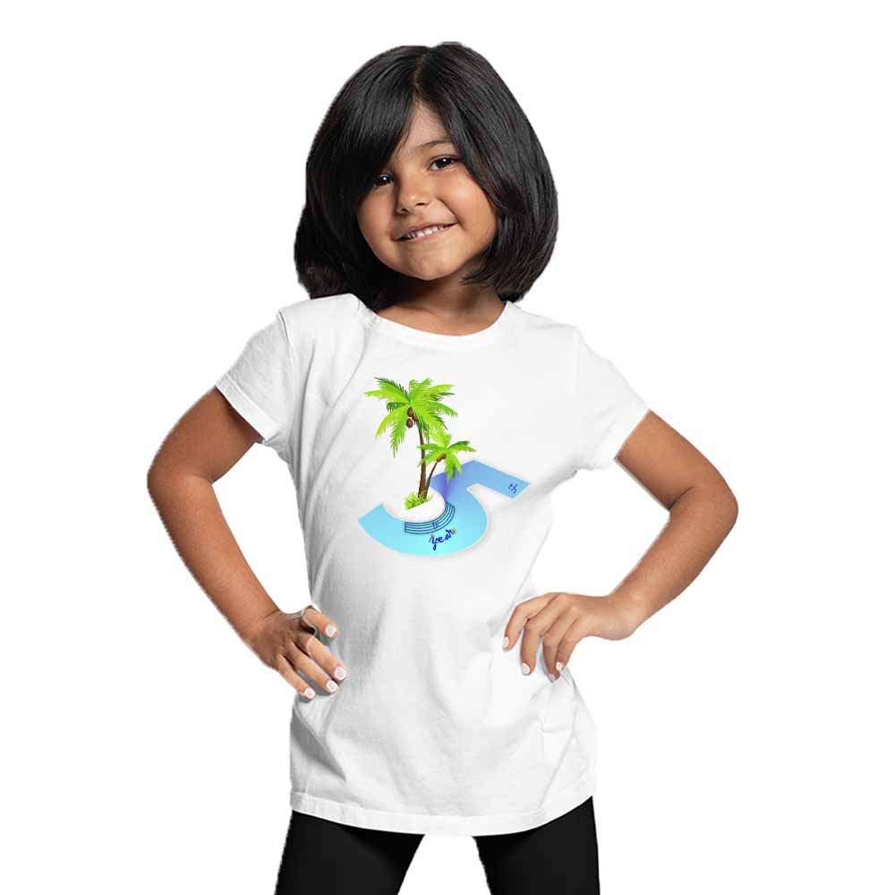 Beach Designed 5th Birthday Theme Kids T-shirt