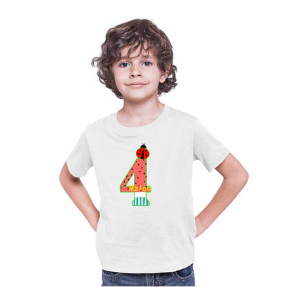 Watermelon designed 4rd Birthday Theme Kids T-shirt