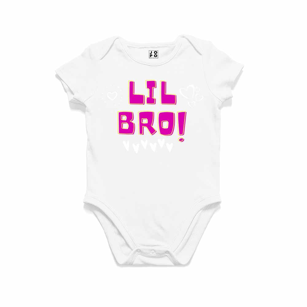 Lil Bro Heart Design Multicolor T-shirt/Romper