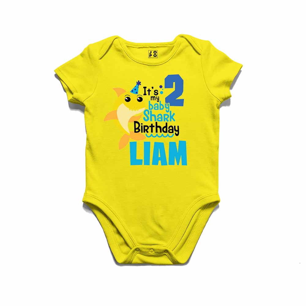 Shark Designed 2nd Birthday kids T-shirt/Romper