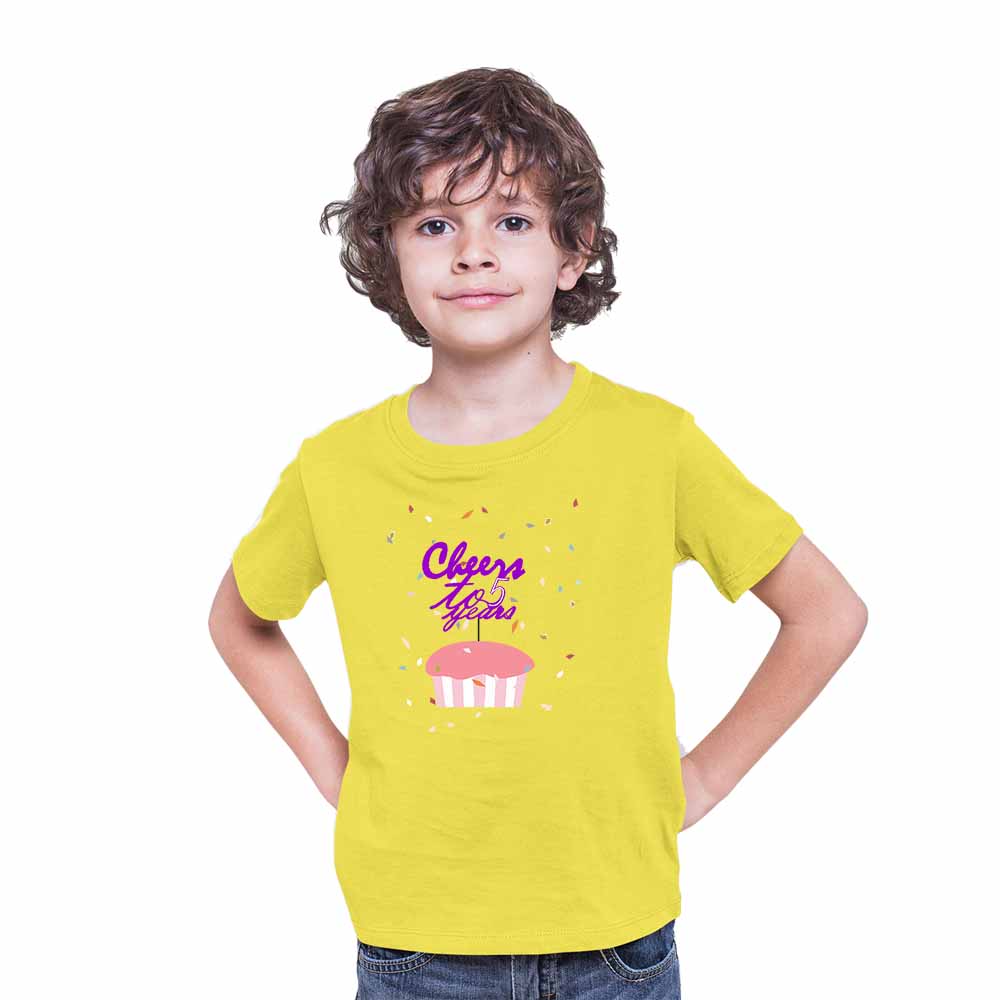 Cheers Cake 5th Birthday Theme Kids T-shirt