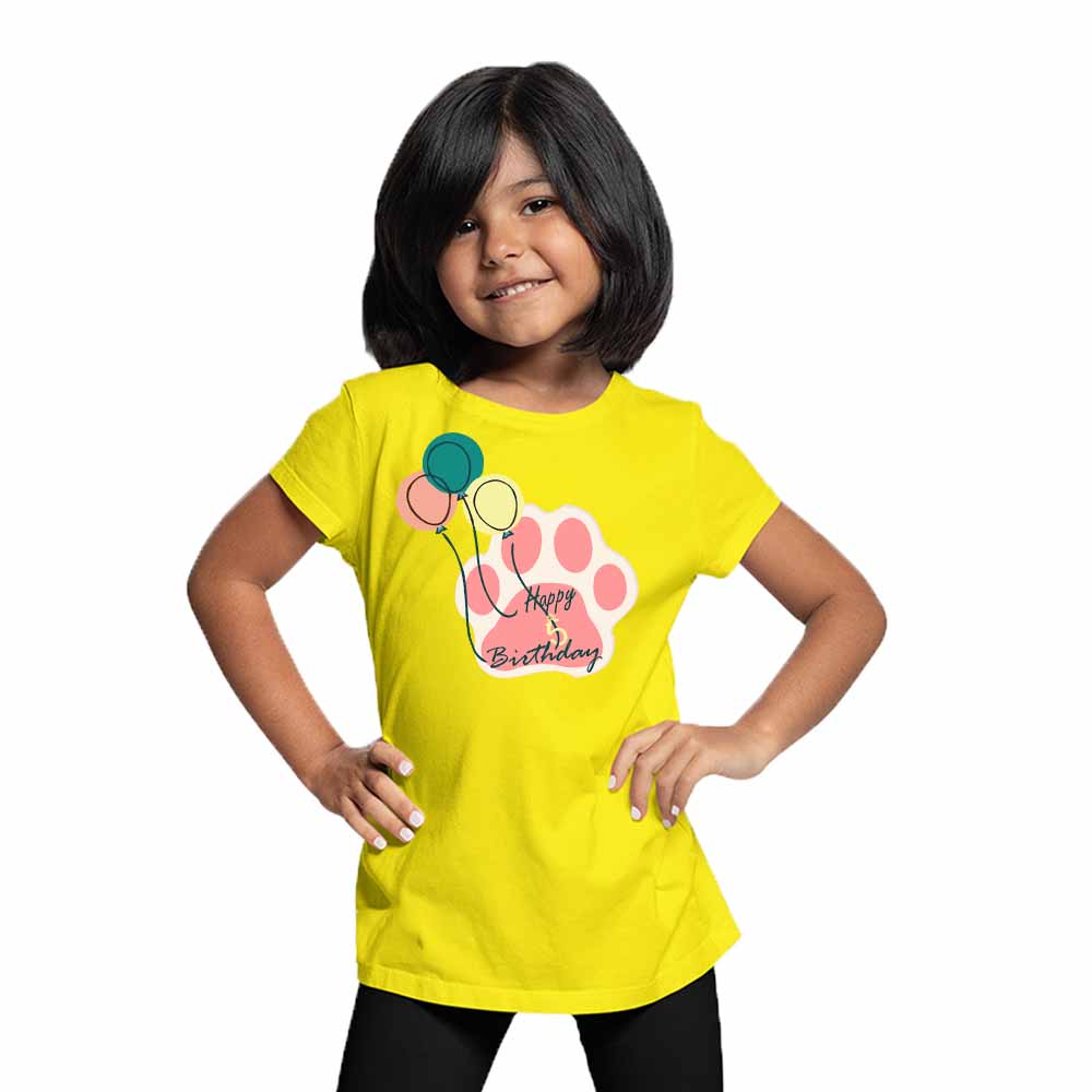 Balloon Design 5th Birthday Theme Kids T-shirt