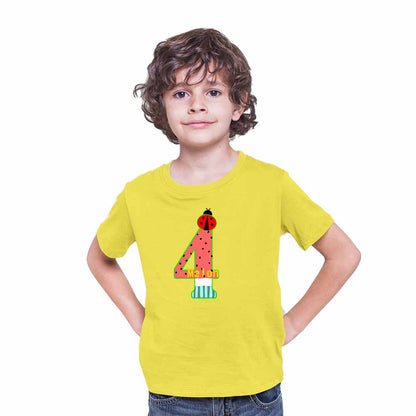 Watermelon designed 4rd Birthday Theme Kids T-shirt