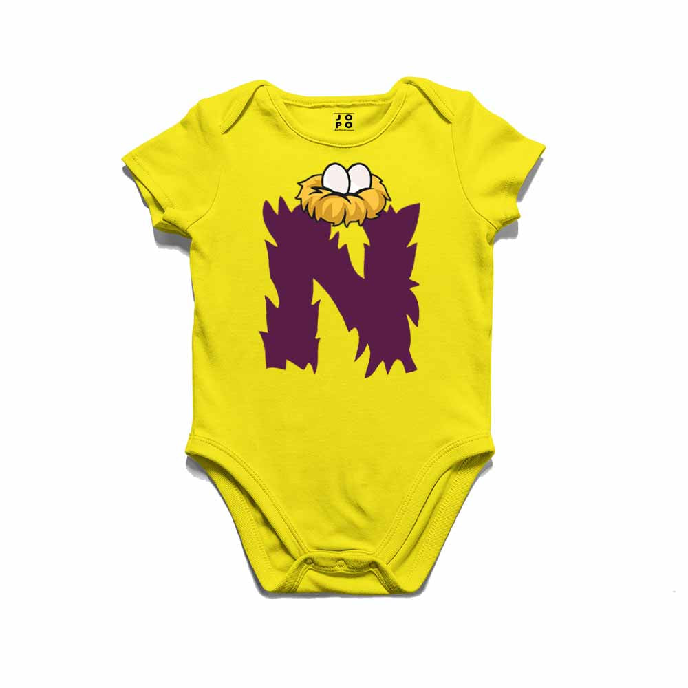 Kid's Alphabet N Nest Design Multicolor T-shirt/Romper